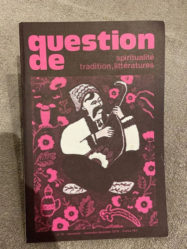Numéro 15 – Question de spiritualité, tradition, littératures